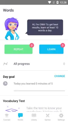 EWA Learn English & Spanish Language android App screenshot 0